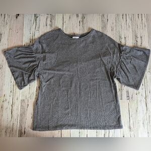 Zara Trafaluc T-shirt Blouse Women's Size Large Short Sleeve